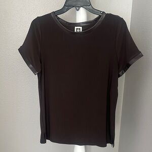 Anne Klein brown Short Sleeve Tee